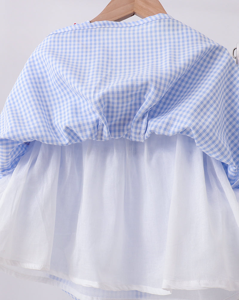 Flag Smocked Ruffle Dress