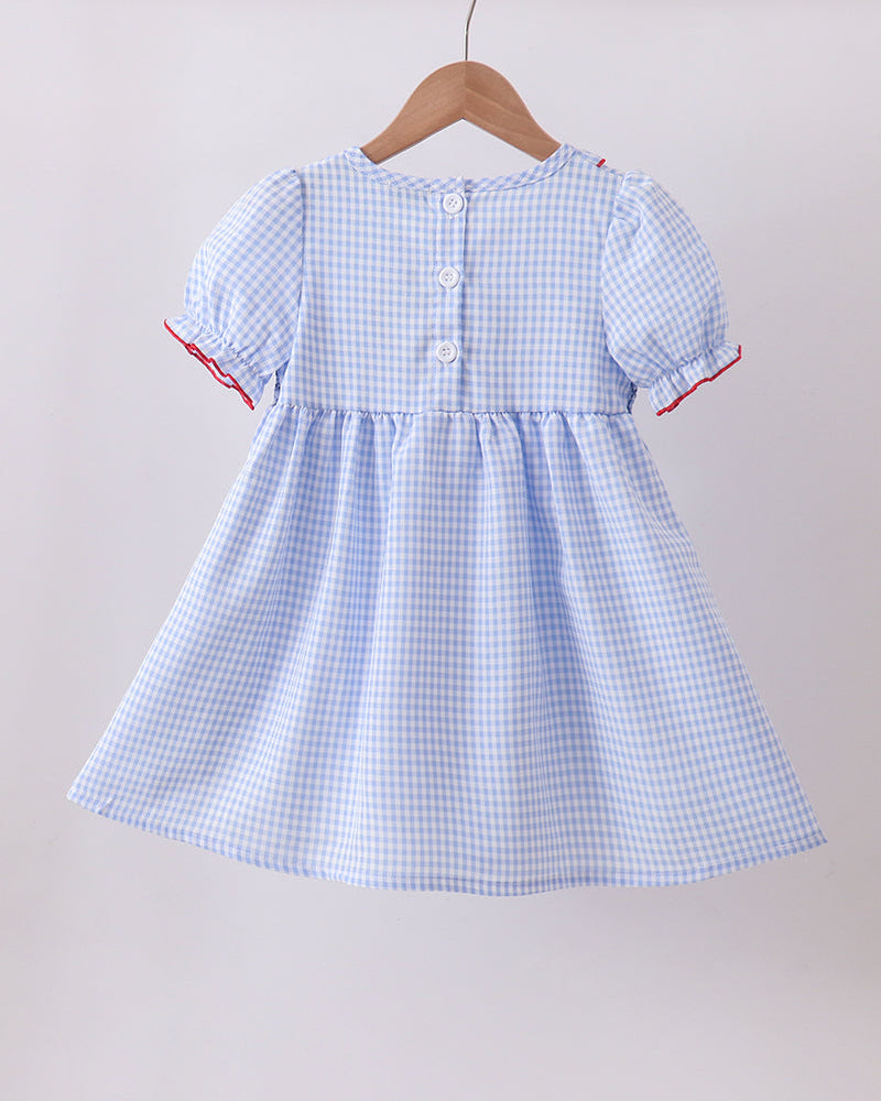 Flag Smocked Ruffle Dress