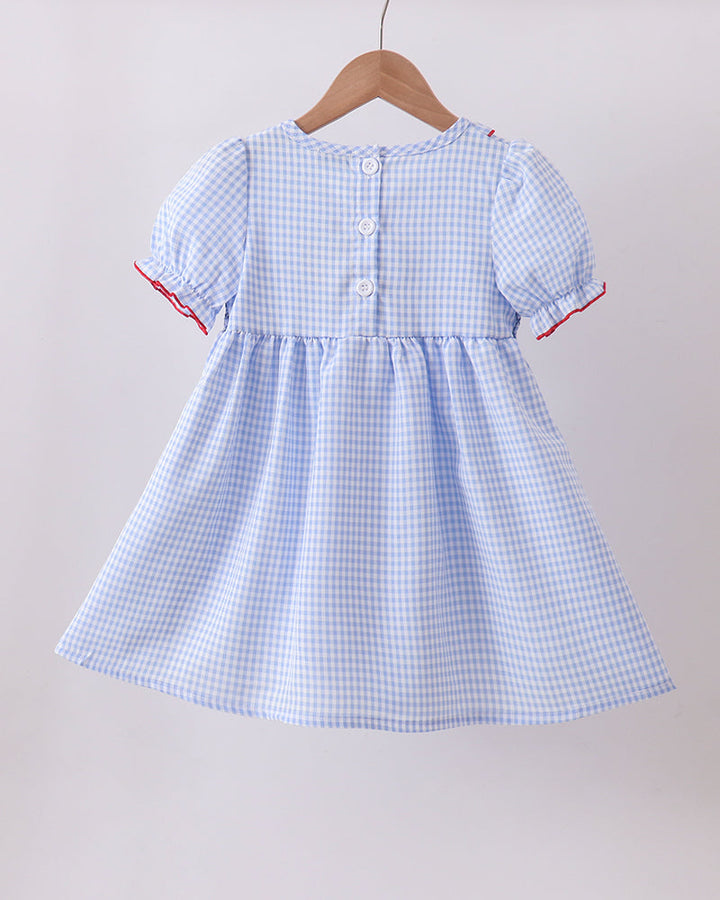 Flag Smocked Ruffle Dress