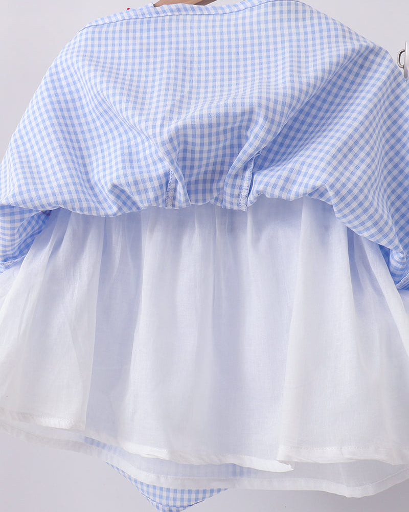 Flag Smocked Ruffle Shorts Set