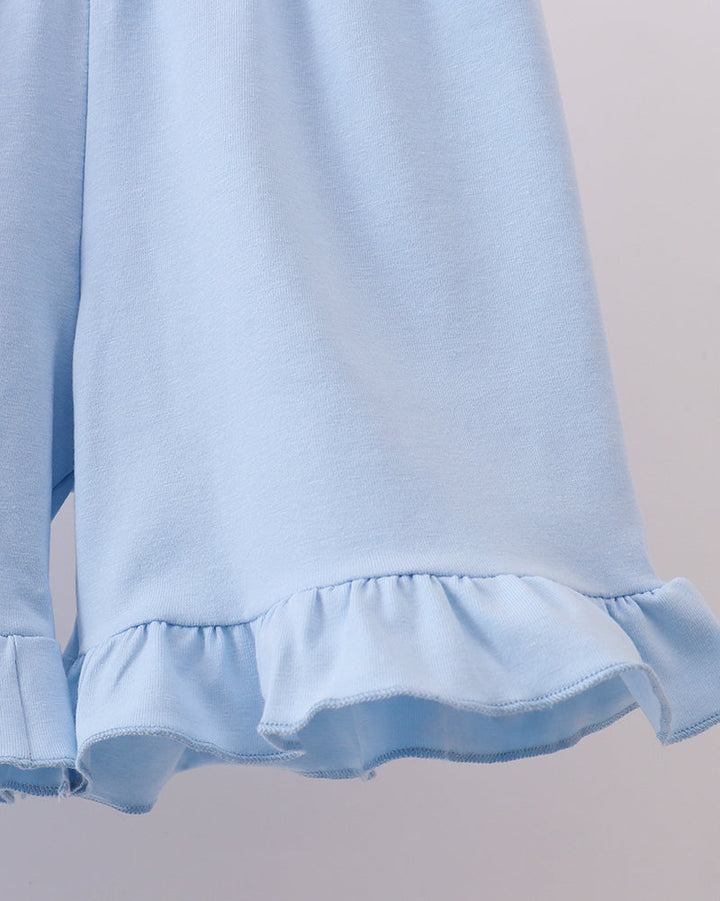 Flag Smocked Ruffle Shorts Set