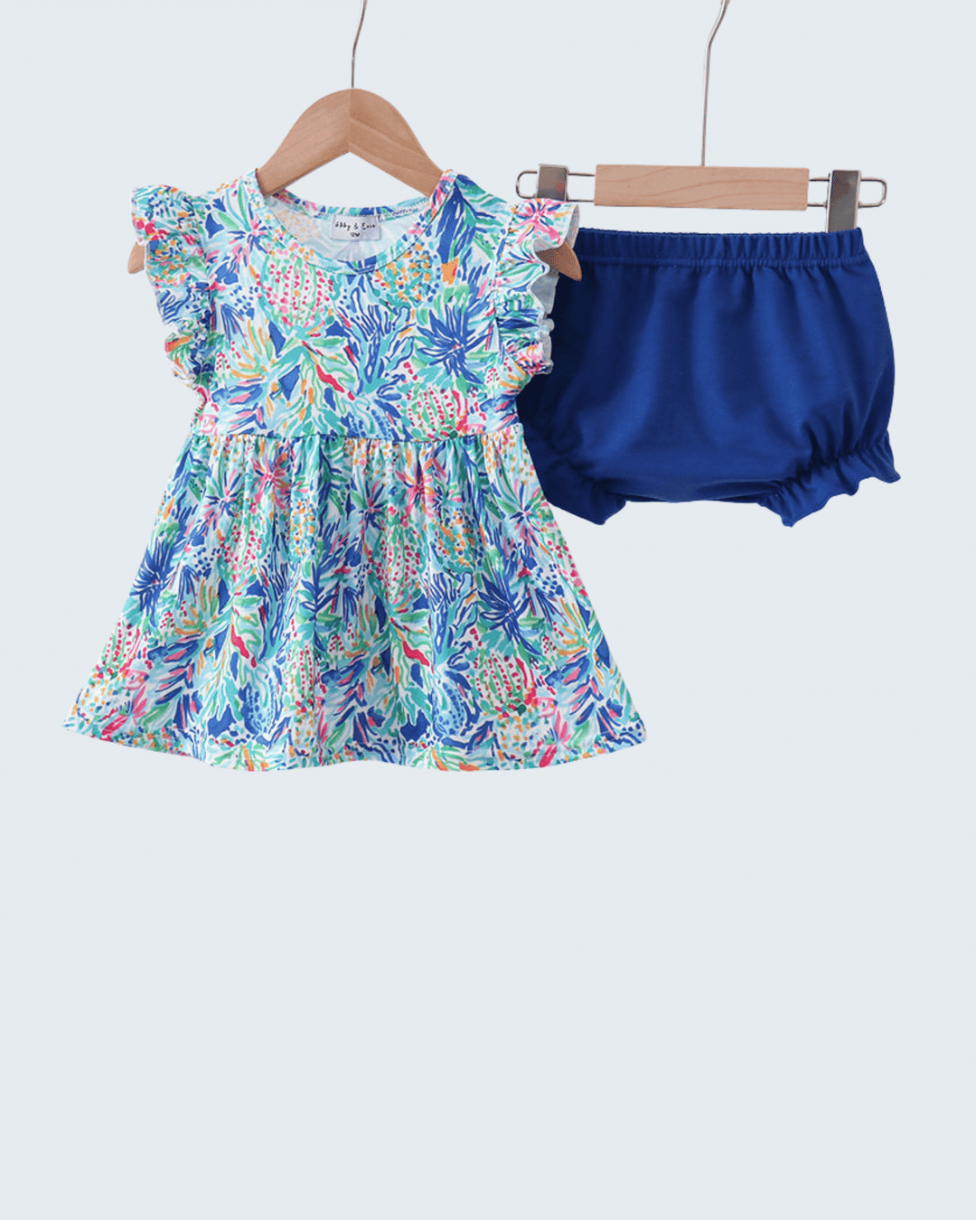 Floral Print Ruffle Bloomer Set