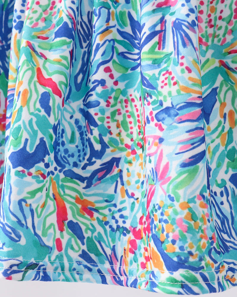 Floral Print Ruffle Bloomer Set