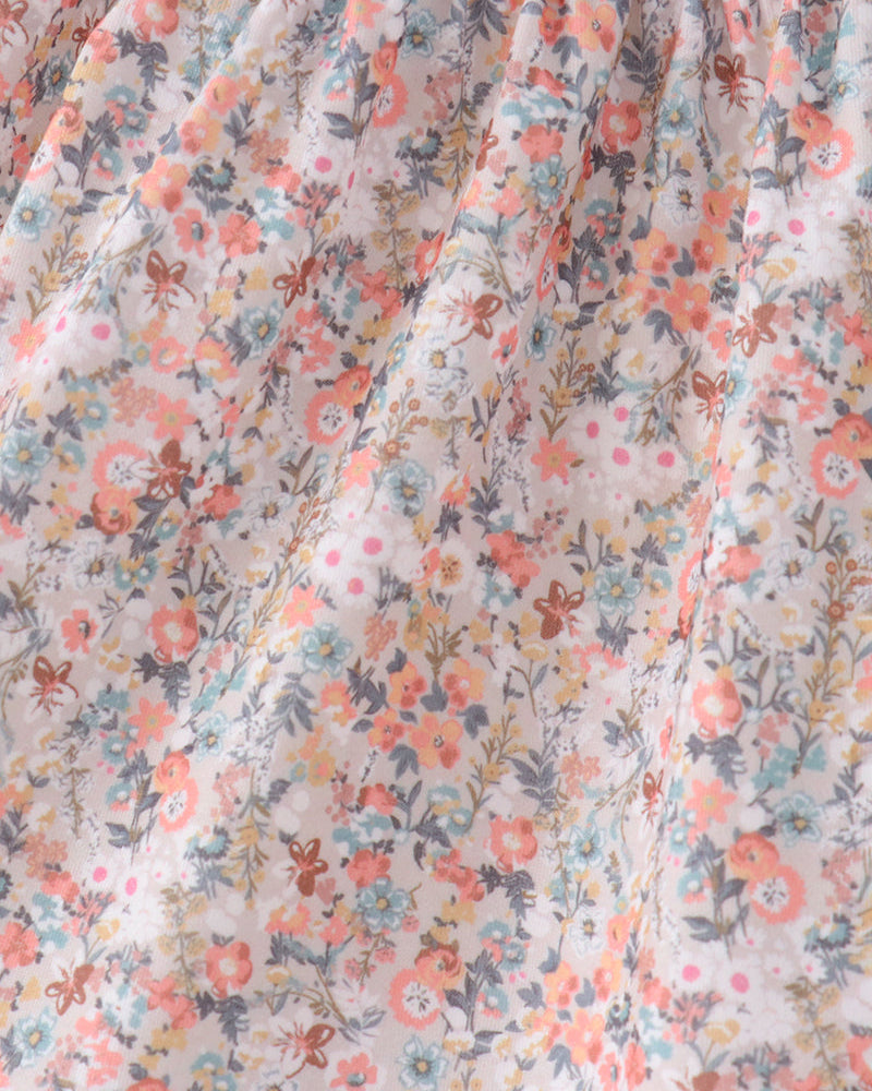 Floral Smocked Lace Bloomer Set