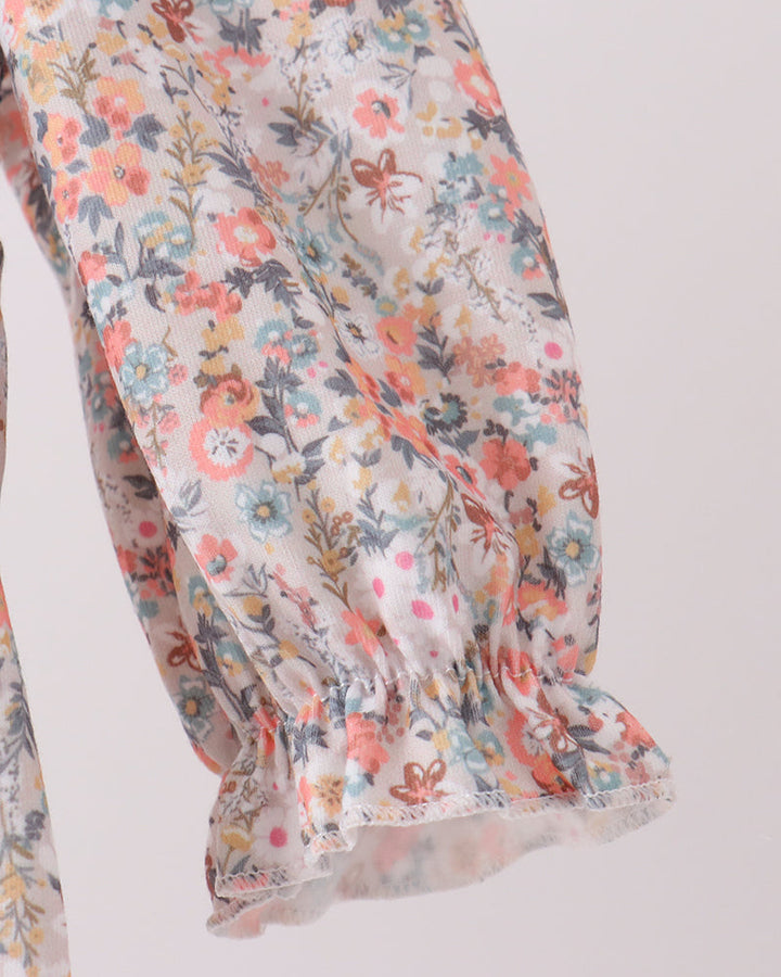 Floral Smocked Lace Bubble Romper