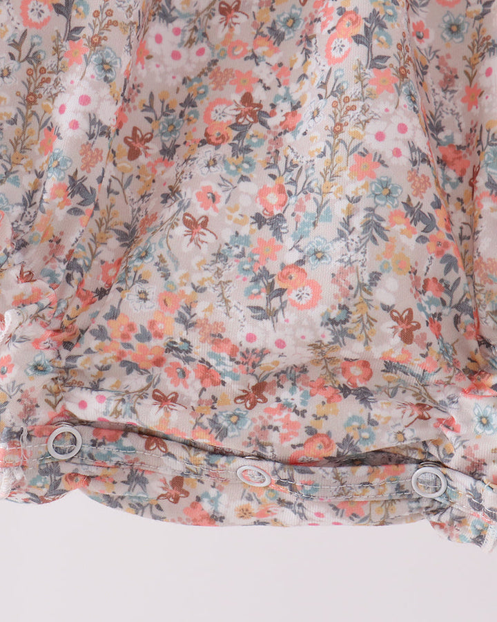 Floral Smocked Lace Bubble Romper