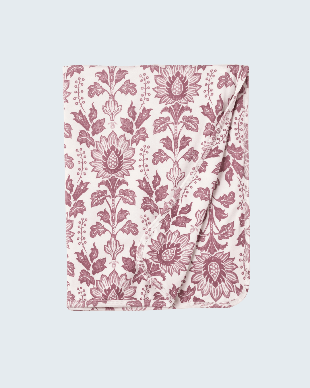 Bamboo stroller blanket with pink floral tapestry print