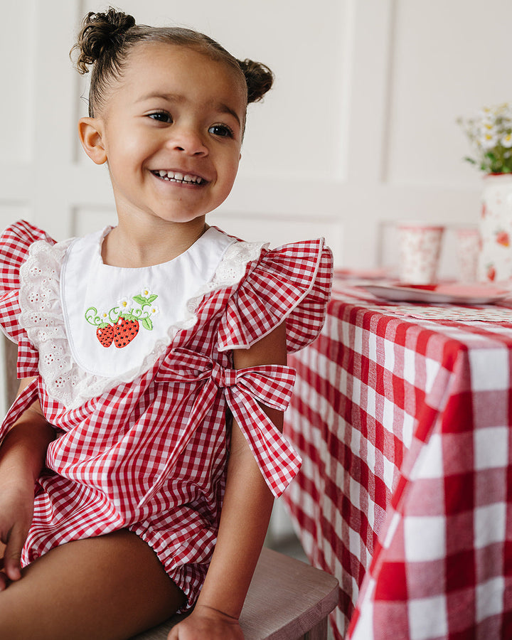 Gingham Strawberry Bubble