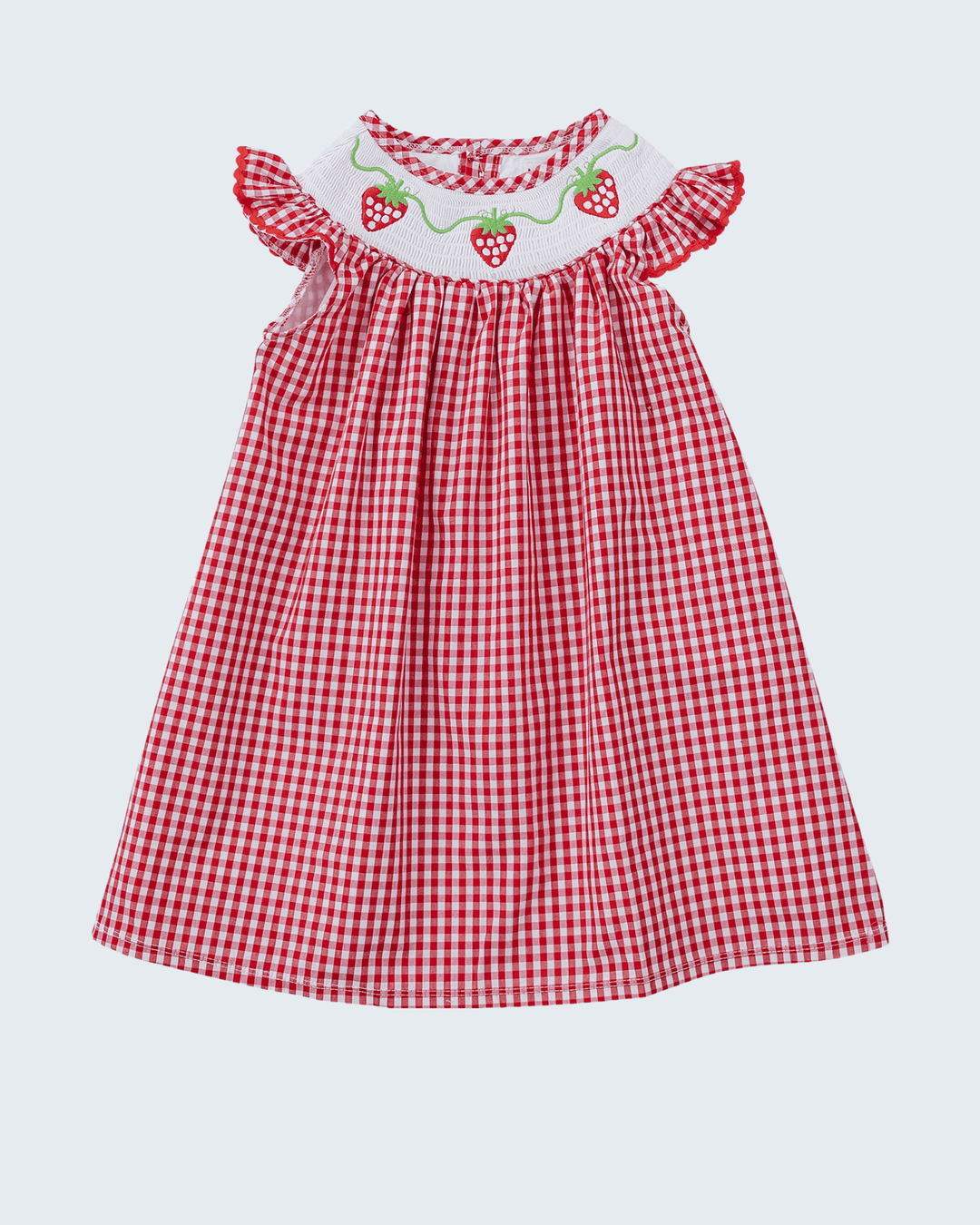 Girls red gingham dress