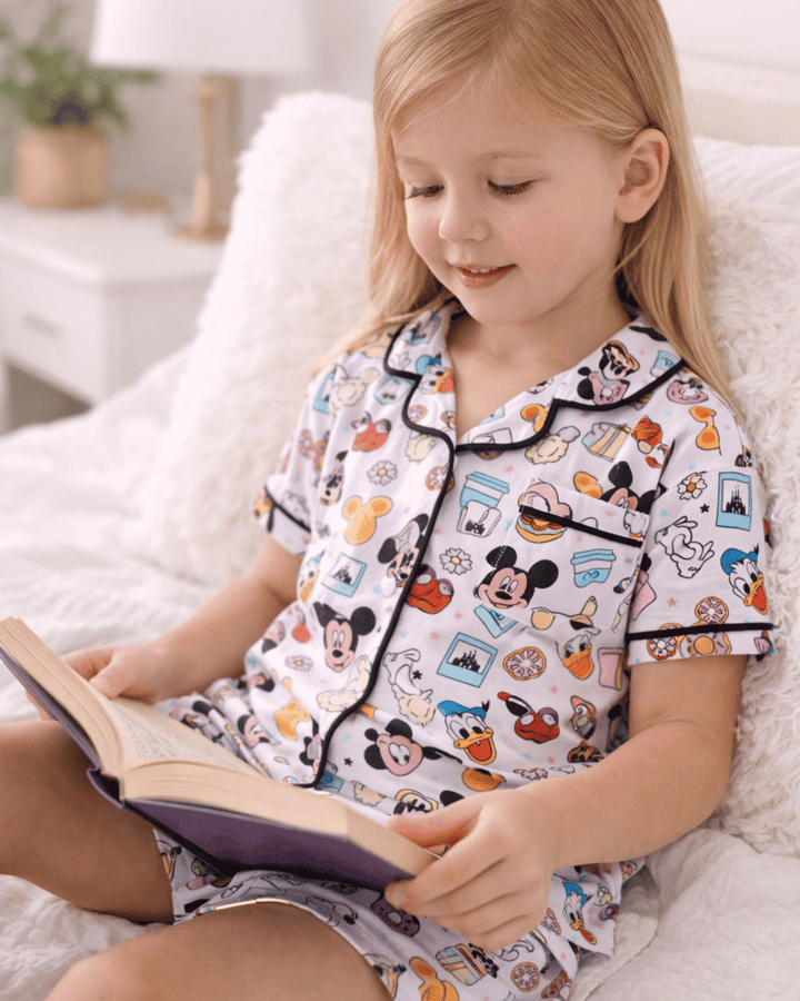 Character Print Bamboo Pajama Set