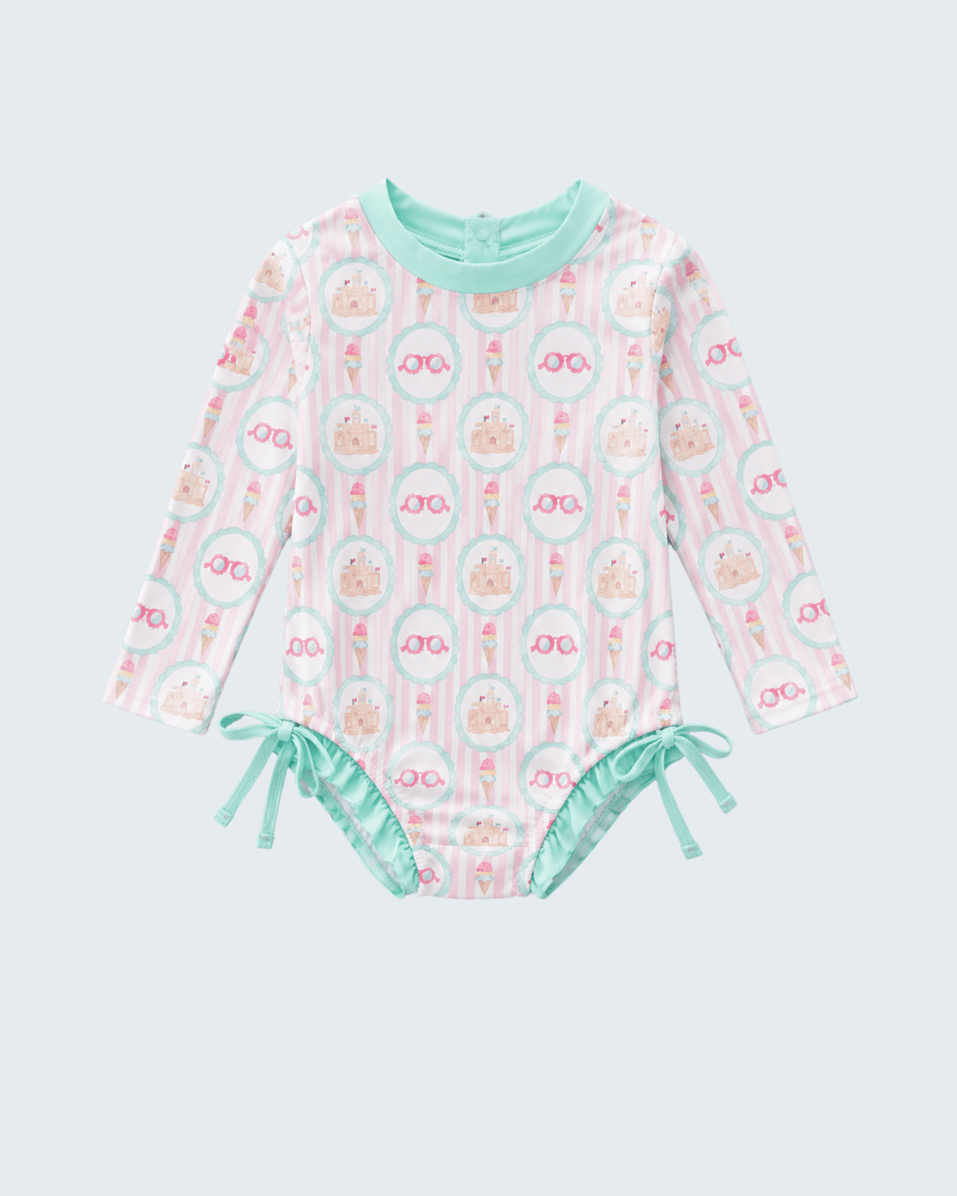 Green Castle Ruffle Rashguard