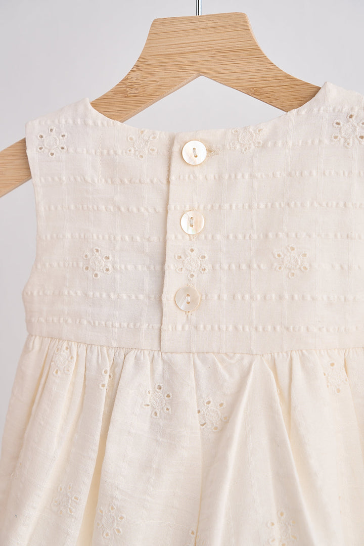 White Hand Embroidered Floral Lace Jumpsuit