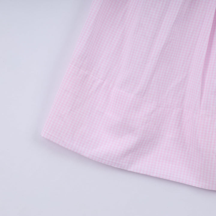 Pink Christmas Tree Hand Smocked Dress