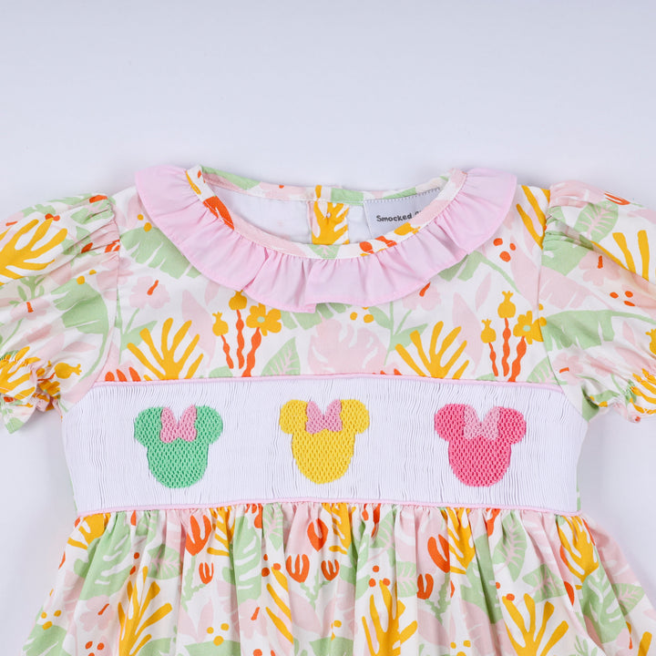 Sweet Island Hand Smocked Ruffle Pants Set