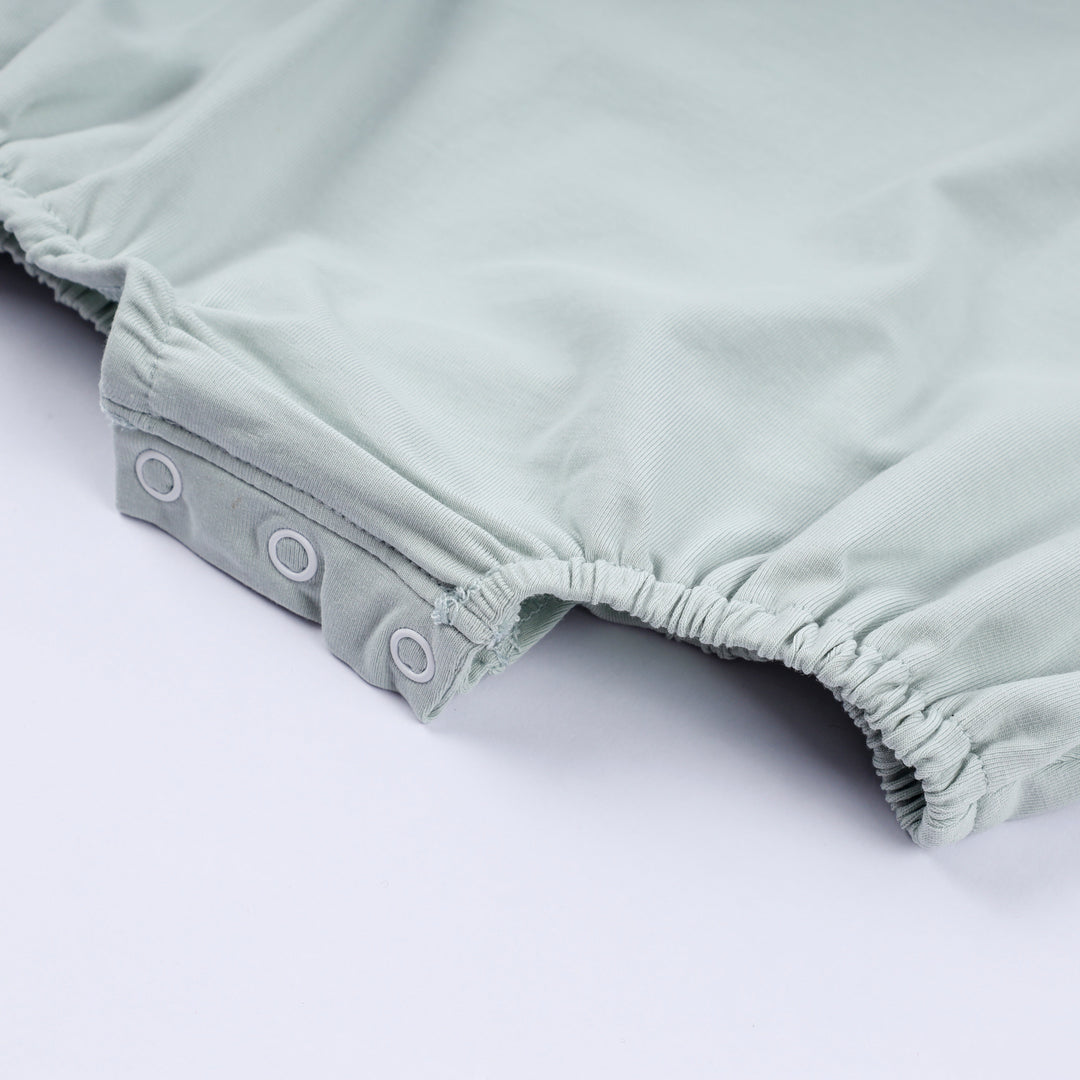 Sage Cow Hand Smocked Bubble