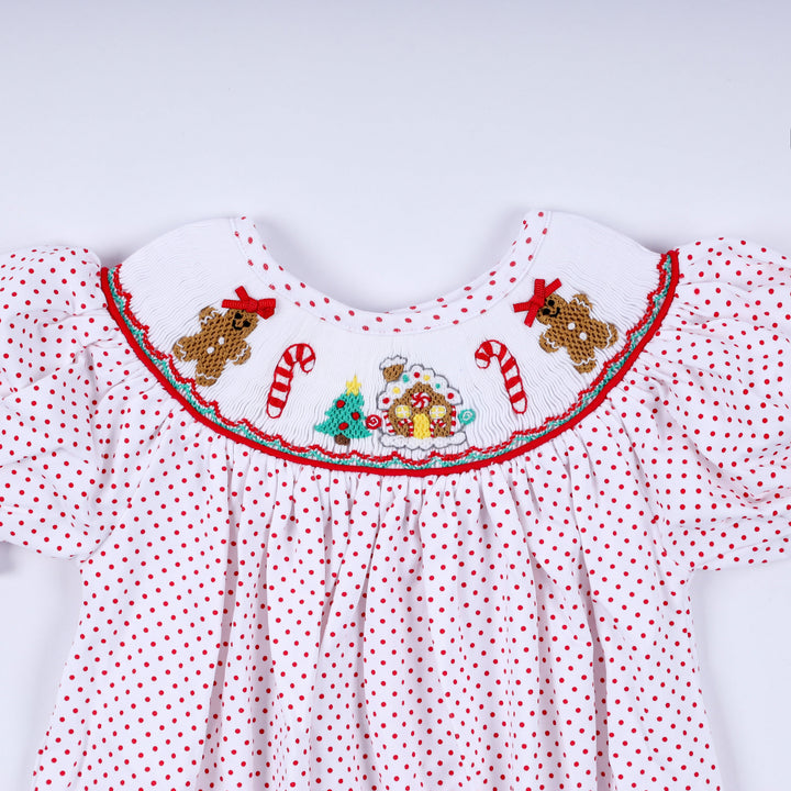 Gingerbread Hand Smocked Bubble