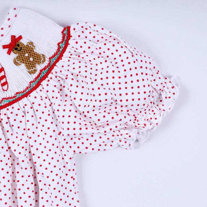 Gingerbread Hand Smocked Bubble