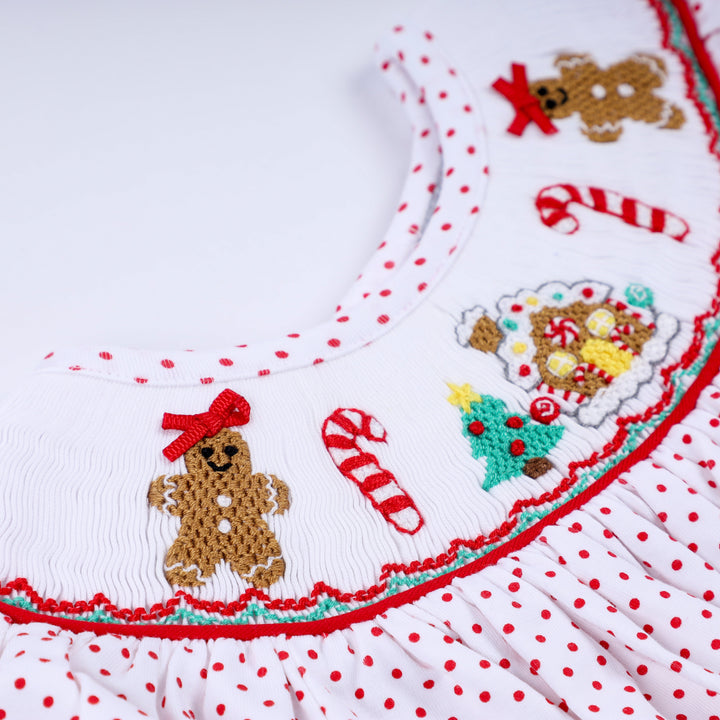 Gingerbread Hand Smocked Bubble