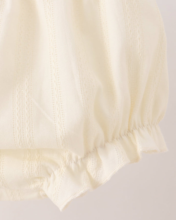 Ivory Jacquard Lace Bloomer Set