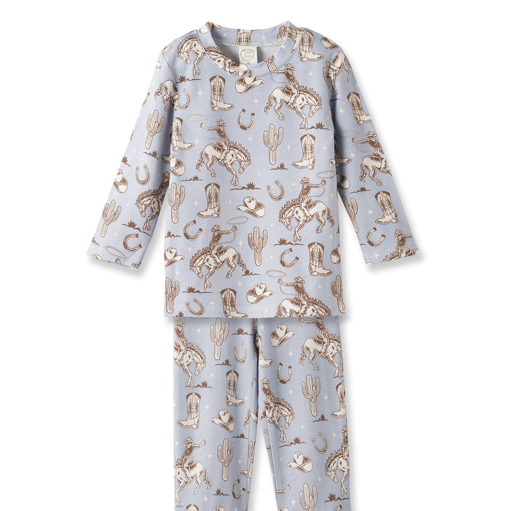 Blue Western Bamboo Pajama Set