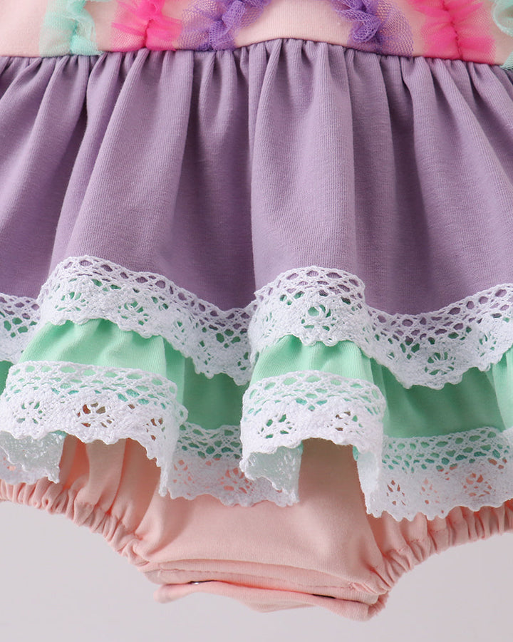 Lace Rainbow Ruffle Bubble