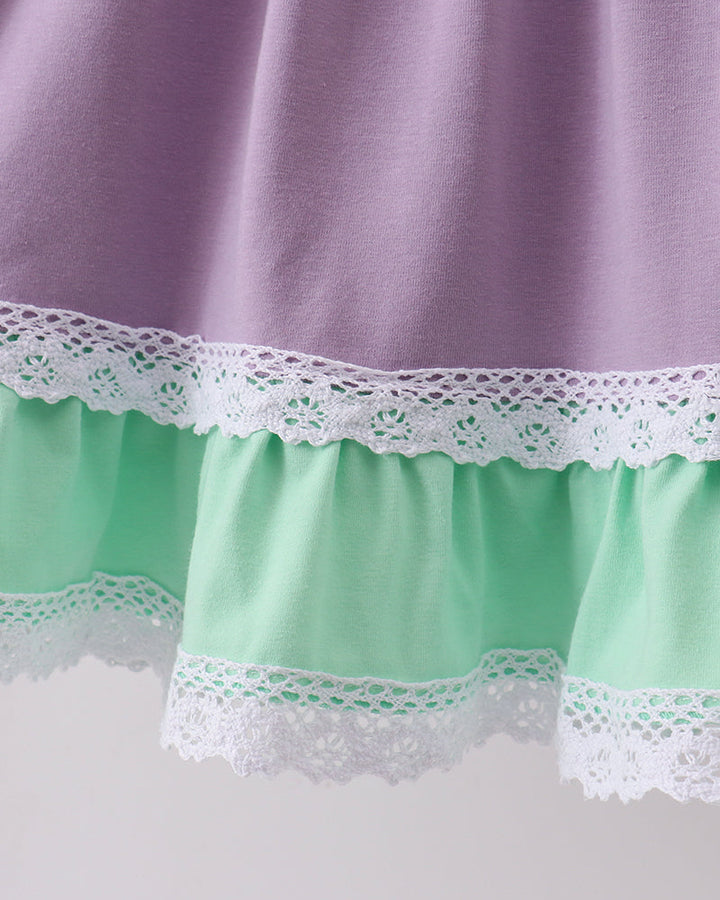 Lace Rainbow Ruffle Dress