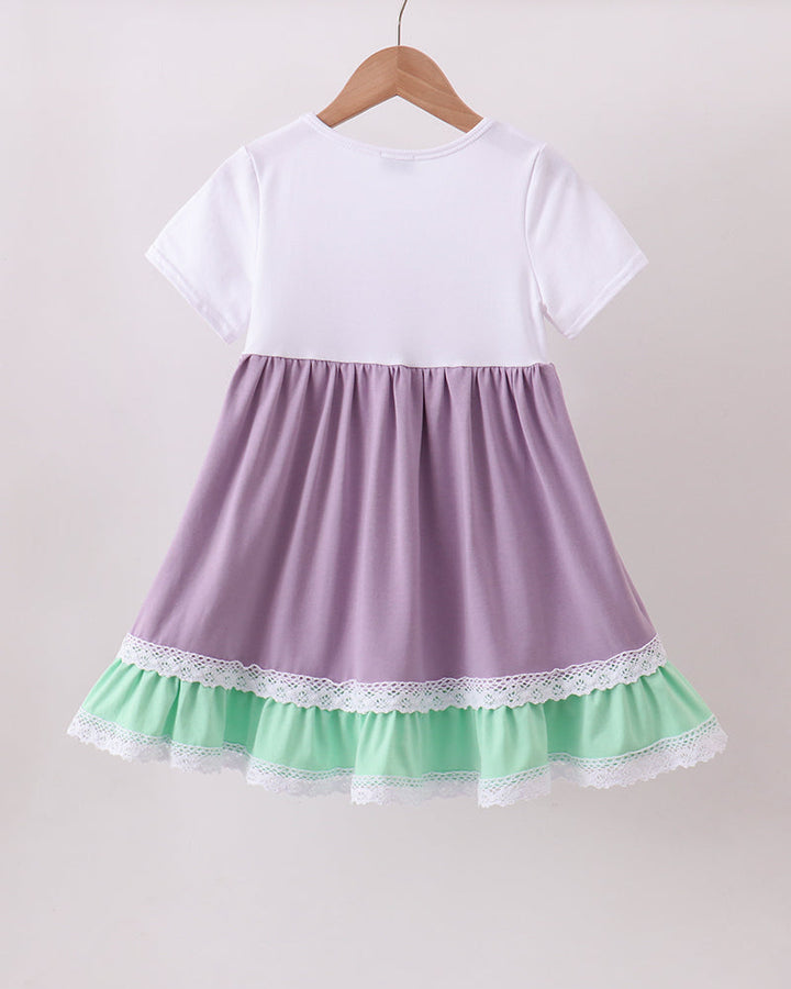 Lace Rainbow Ruffle Dress