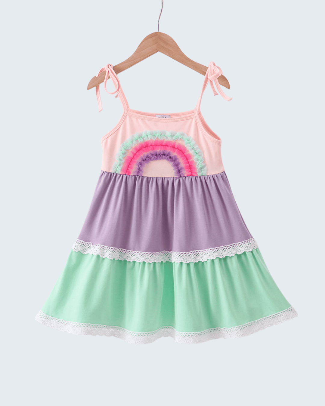 Lace Rainbow Tiered Dress