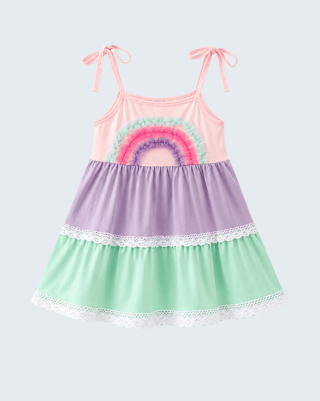 Lace Rainbow Tiered Dress 