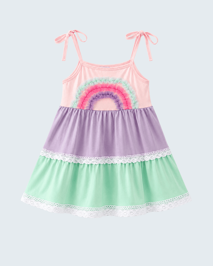 Lace Rainbow Tiered Dress 