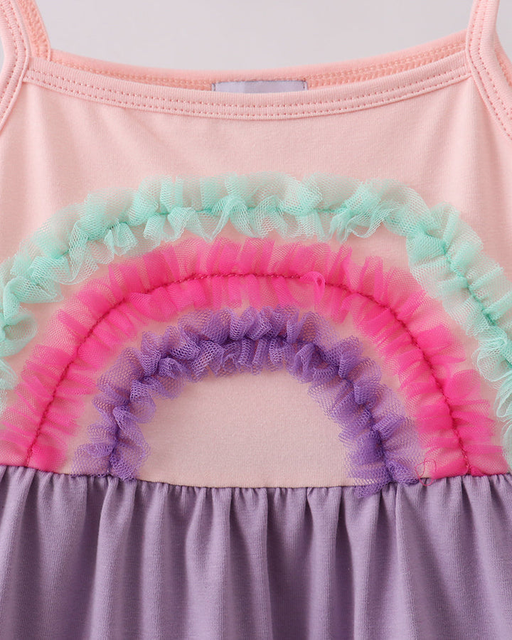Lace Rainbow Tiered Dress