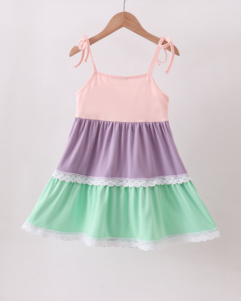 Lace Rainbow Tiered Dress