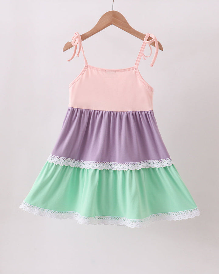 Lace Rainbow Tiered Dress