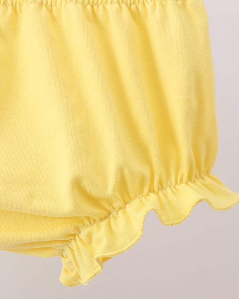 Lemon Smocked Bloomer Set