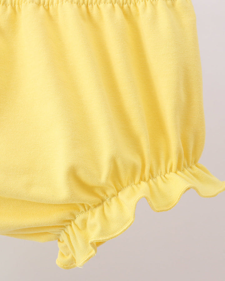 Lemon Smocked Bloomer Set