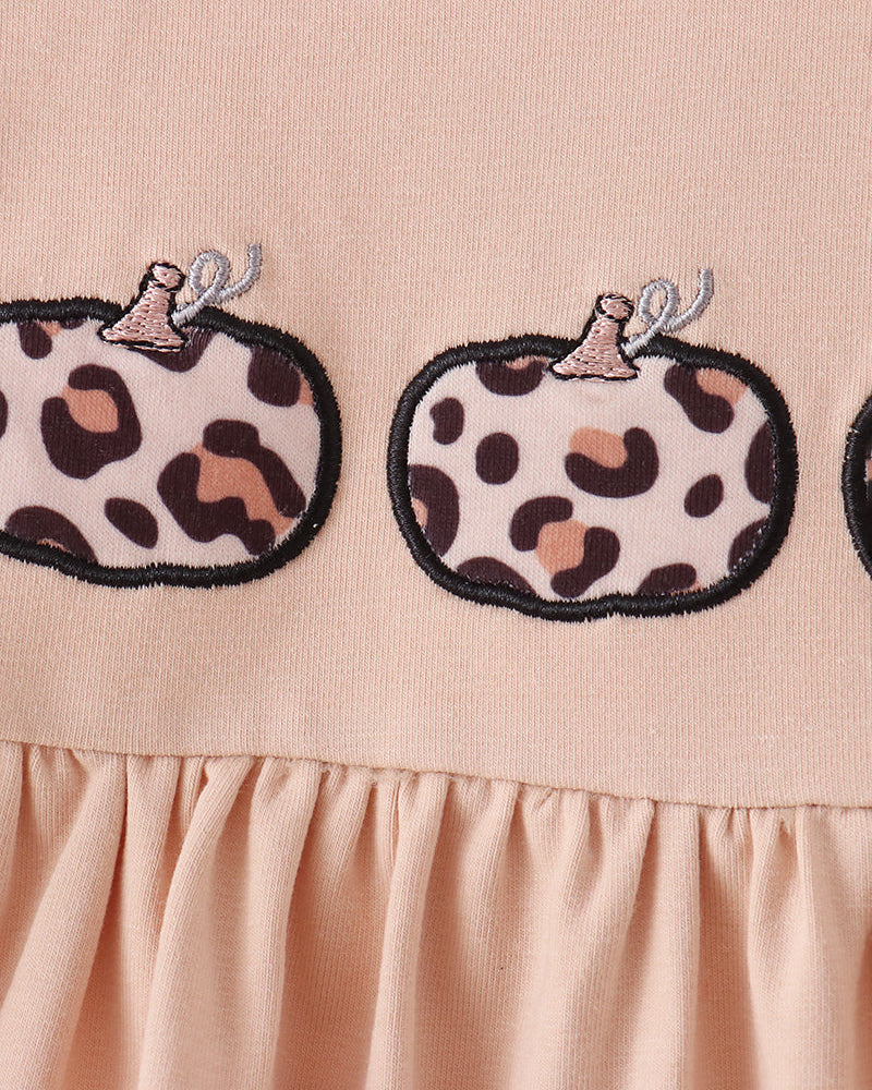 Leopard Pumpkin Appliqué Bloomer Set