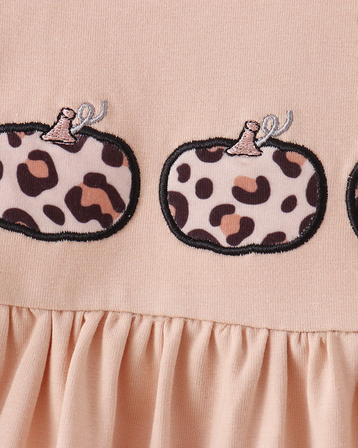 Leopard Pumpkin Appliqué Bloomer Set