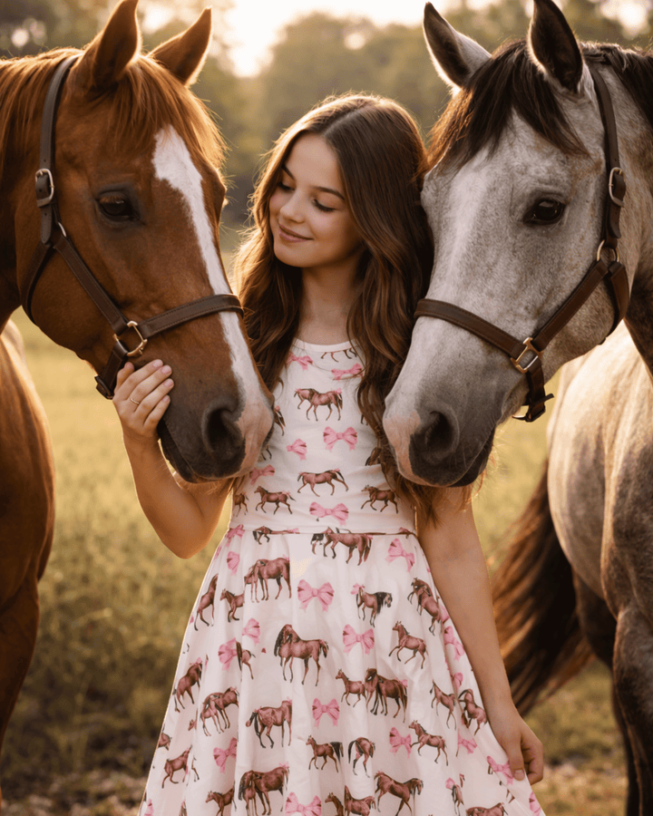 Horse Print Twirl Dress