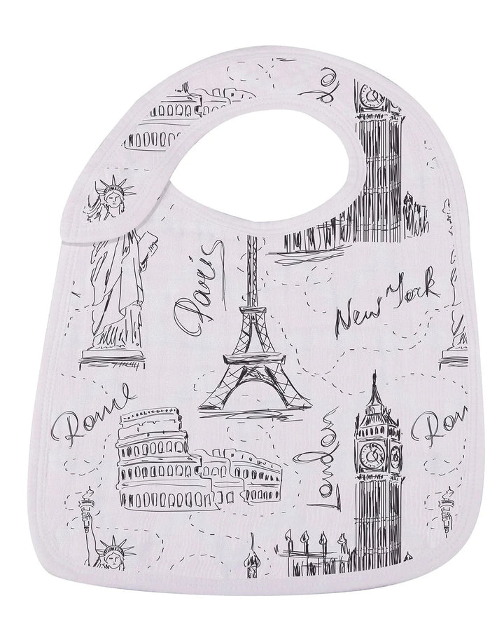 London, Paris, New York Snap Bibs 3 Pack