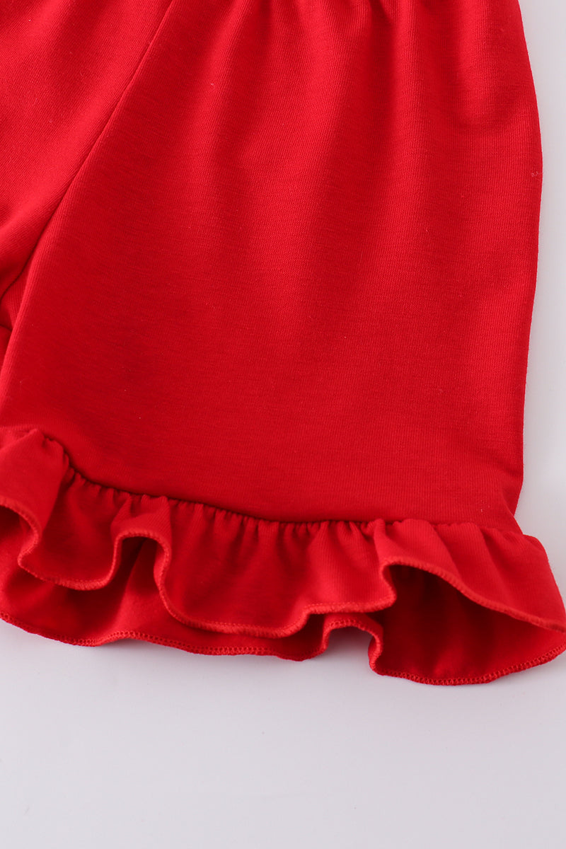 Blue Plaid  Baseball Embroidery Outfit