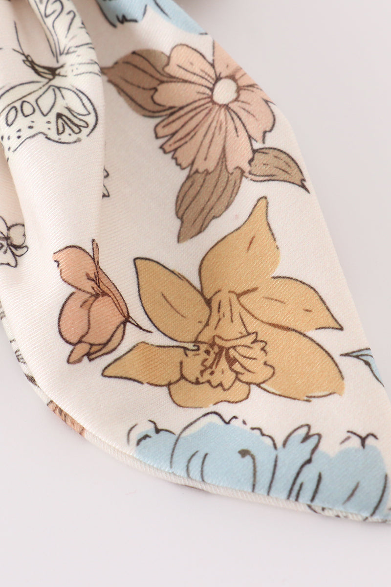 Floral Print Sailor Bow