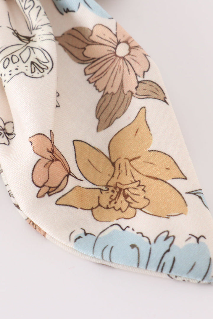 Floral Print Sailor Bow