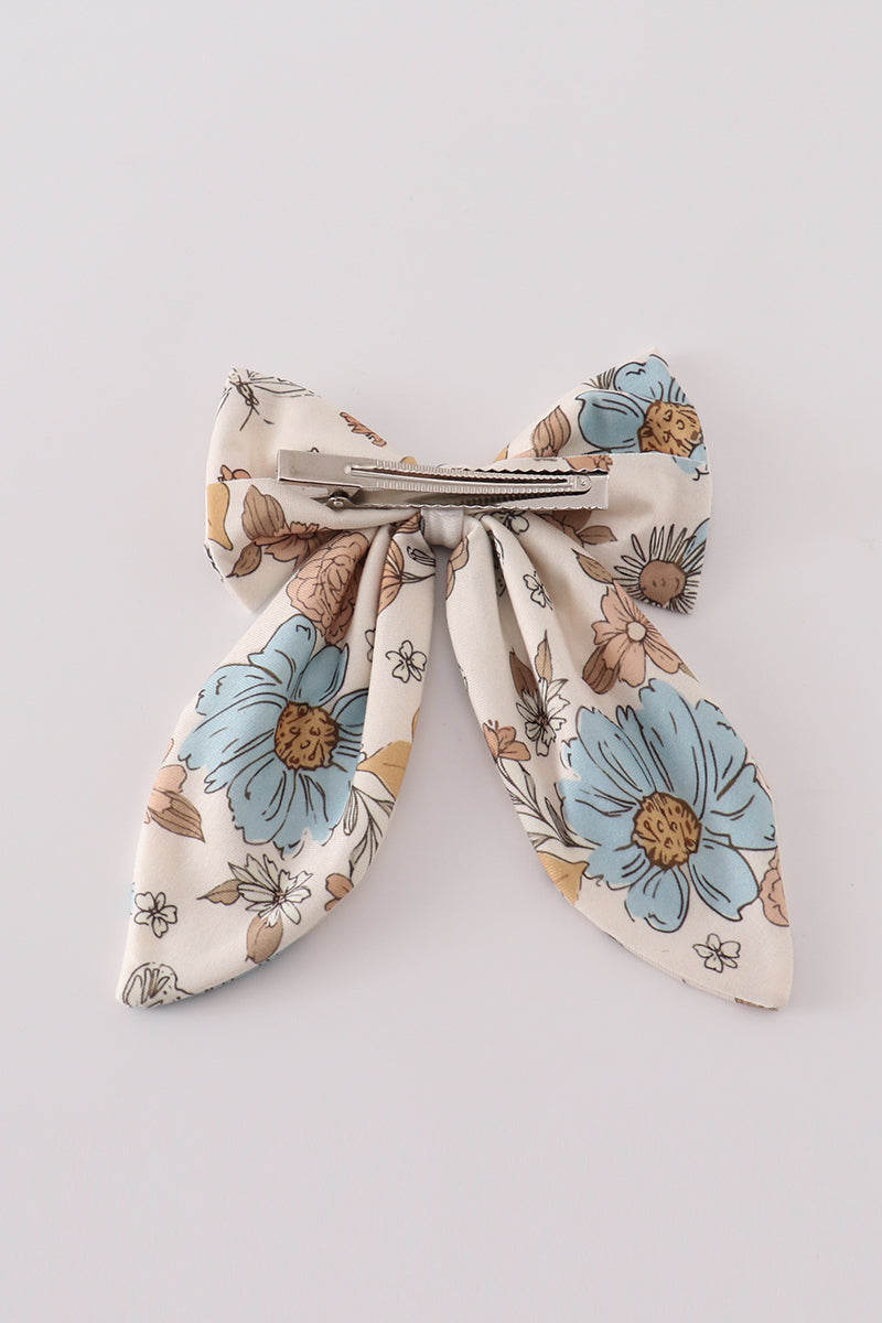 Floral Print Sailor Bow
