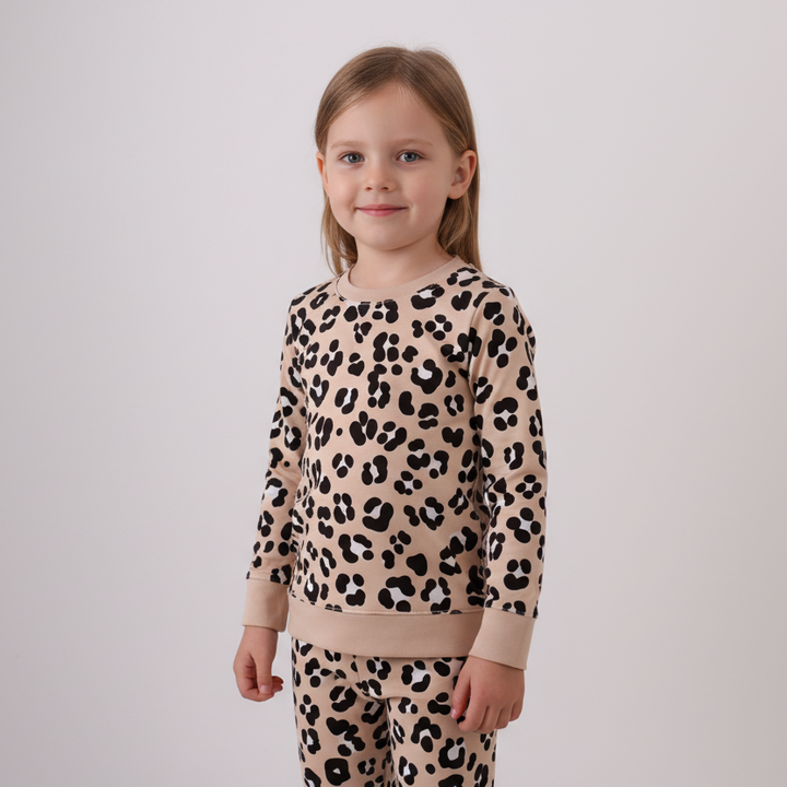 Brown Leopard Bamboo Pajama Set