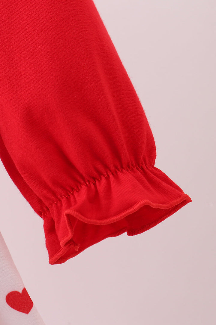 Red Heart Applique Ruffle 2-Piece Set