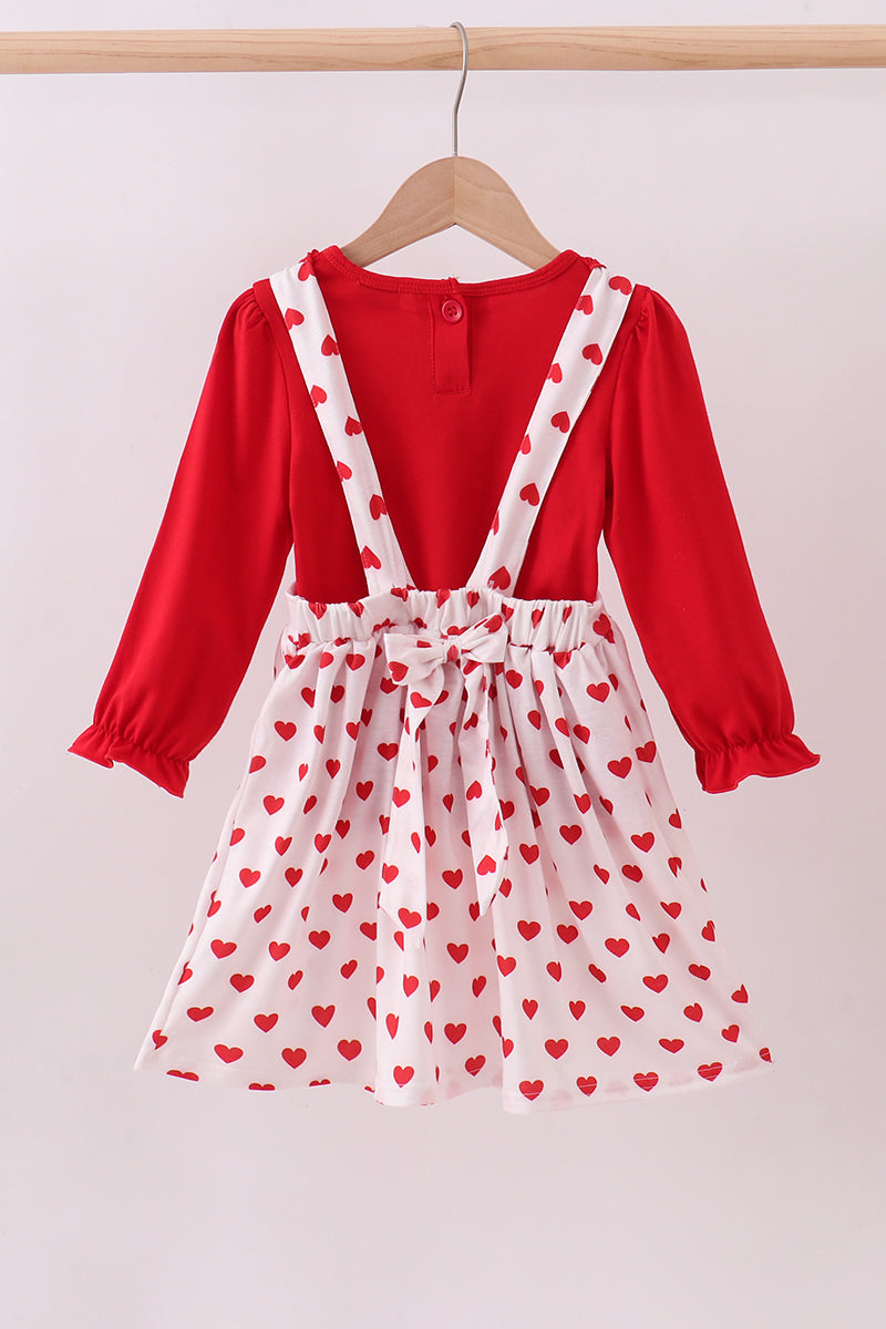 Red Heart Applique Ruffle 2-Piece Set