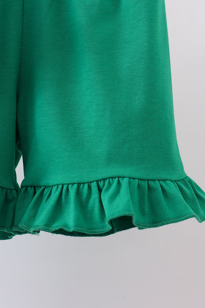 Clover Embroidered Swiss Dot Shorts Set