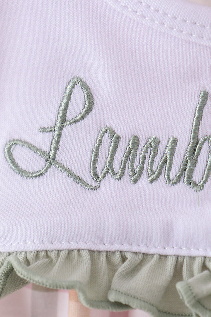Lamb Of God Applique Plaid Bubble
