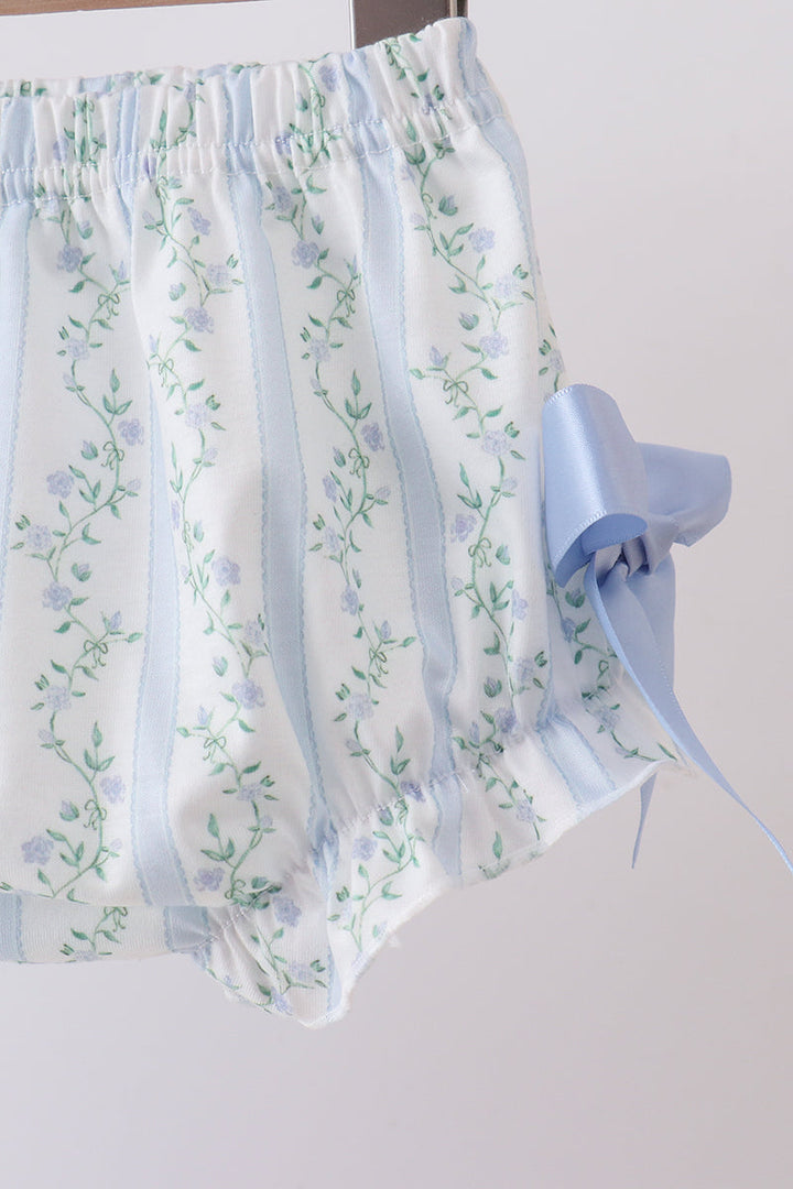 Blue Character Applique Ruffle Bloomer Set