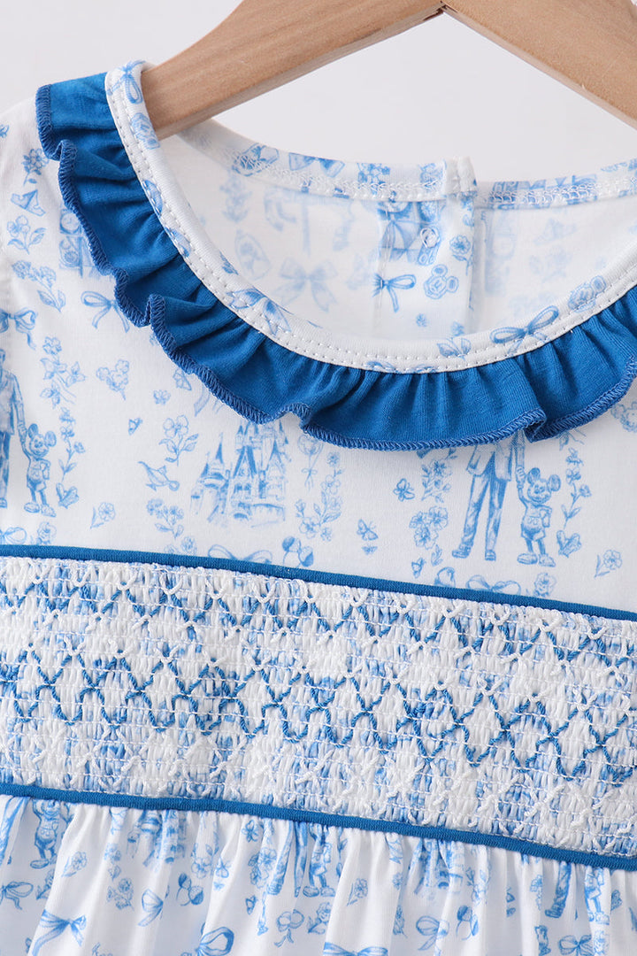 Blue Castle Smocked Ruffle Shorts Set